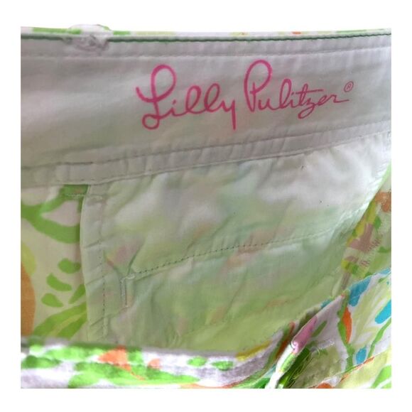 Lilly Pulitzer The Buttercup Short Women 6 Green Multi Callahan Floral Scalloped - Picture 6 of 8